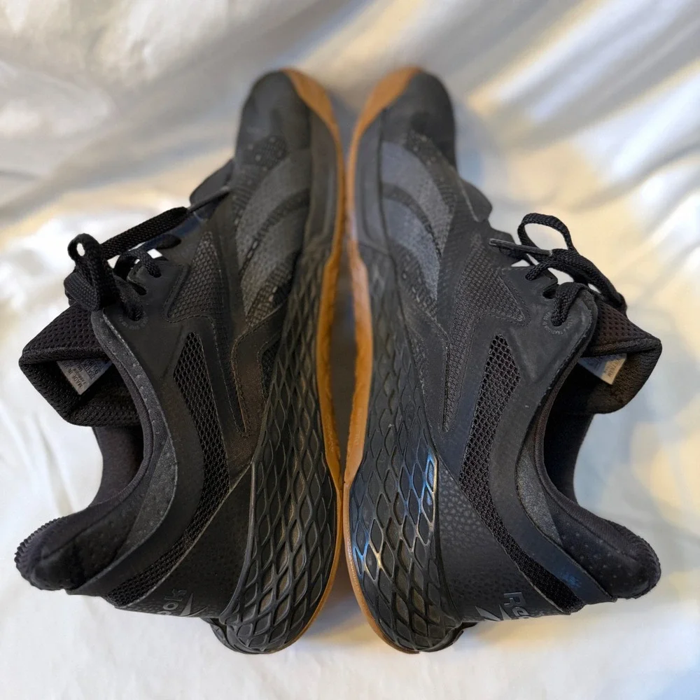 Reebok Nano X Mens 9.5 Training Shoes Black Gum CrossFit Sneakers FV6672